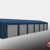 30x80 Commercial Metal Garage with 6 doors 3