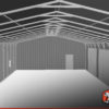 30x80 Commercial Metal Garage Interior
