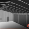 36x81 Steel Garage Drive Interior