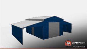 42 x 26 x 12 metal storage building with lean-tos