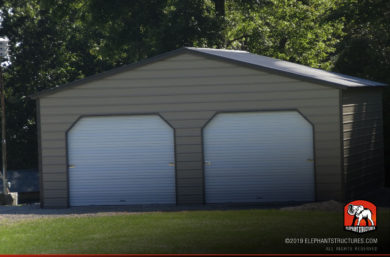 Superior, durable 28' x 31' x 10' steel metal garage