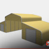 metal horse barn with curved roof style