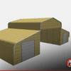 metal horse barn with curved roof style